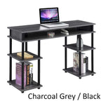 No Tools Student Desk with Shelves