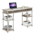 No Tools Student Desk with Shelves