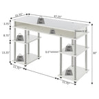 No Tools Student Desk with Shelves