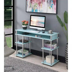 No Tools Student Desk with Shelves