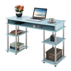 No Tools Student Desk with Shelves