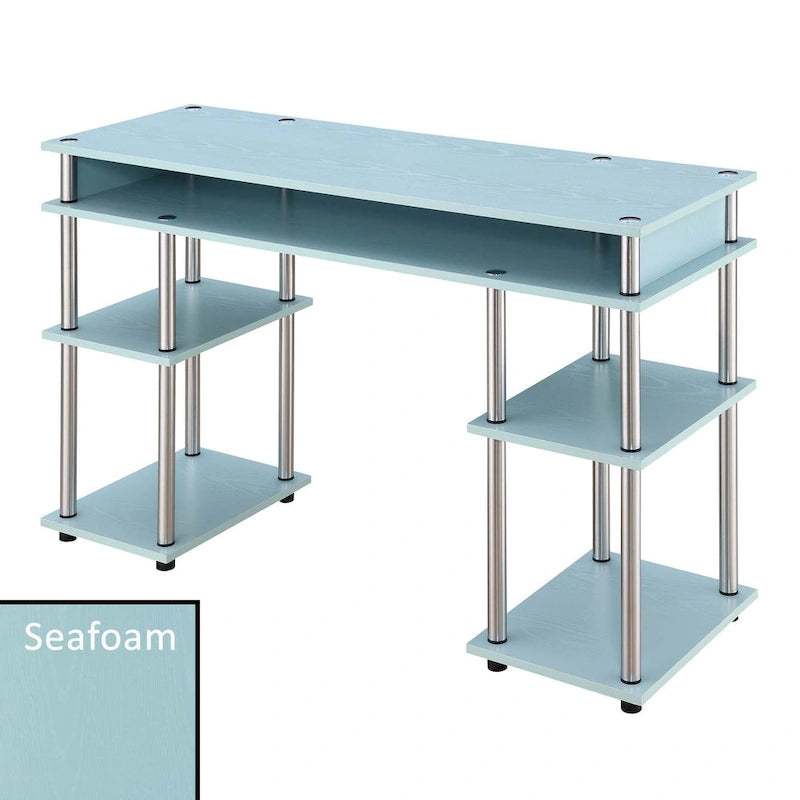 No Tools Student Desk with Shelves