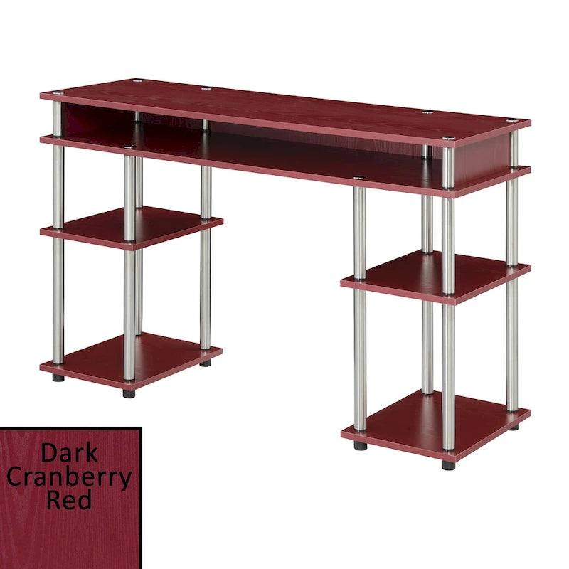 No Tools Student Desk with Shelves