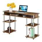 No Tools Student Desk with Shelves