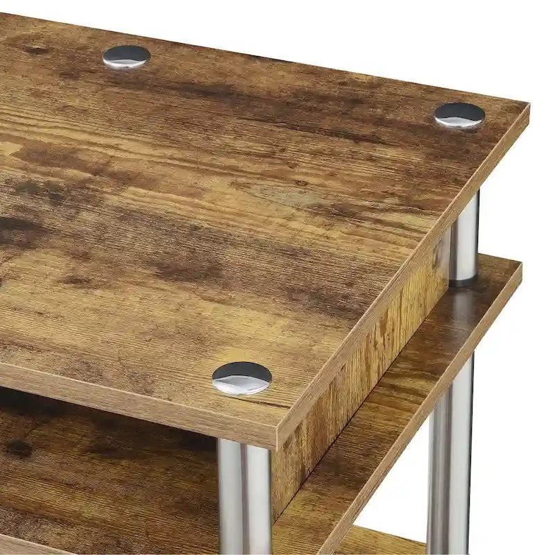 No Tools Student Desk with Shelves