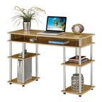 No Tools Student Desk with Shelves