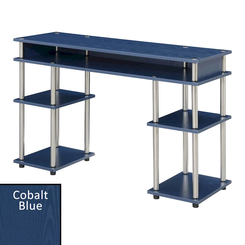 No Tools Student Desk with Shelves