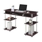No Tools Student Desk with Shelves