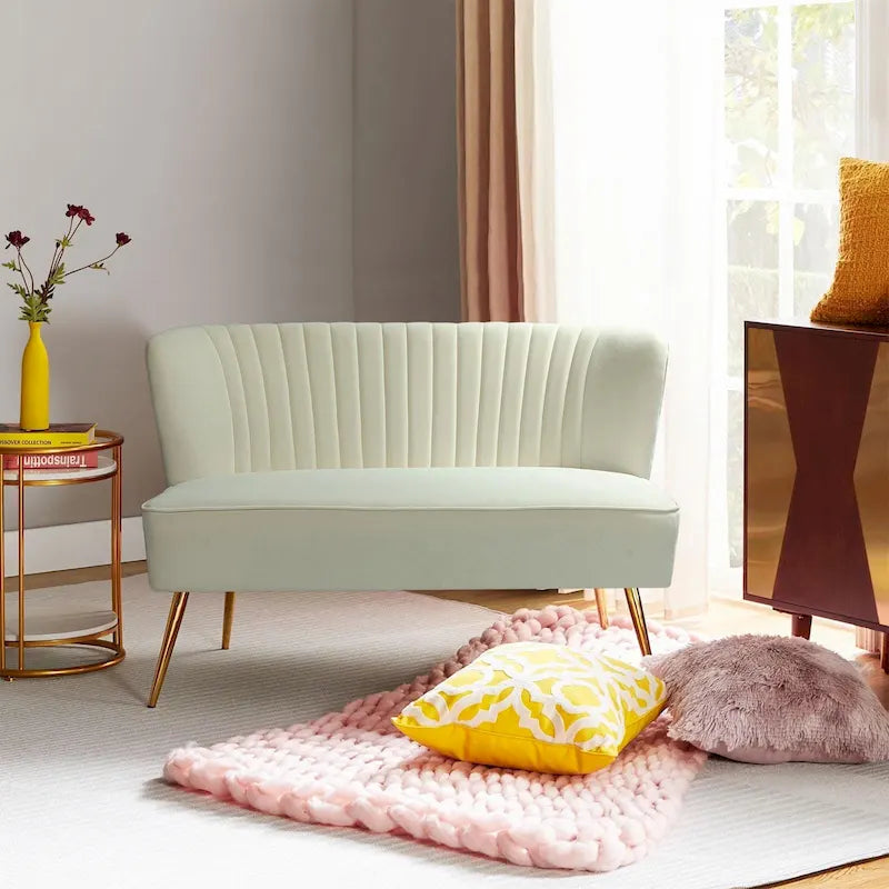 3 Piece High-Quality Velvet Fabric Living Room Set with Sturdy Legs