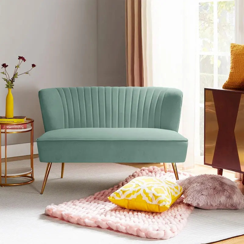 3 Piece High-Quality Velvet Fabric Living Room Set with Sturdy Legs