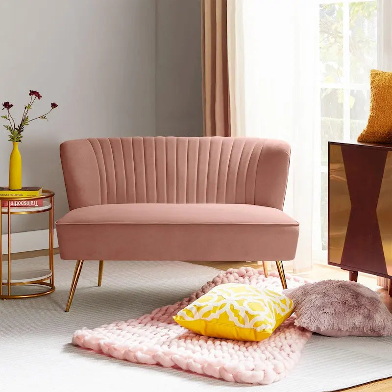 3 Piece High-Quality Velvet Fabric Living Room Set with Sturdy Legs