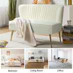 3 Piece High-Quality Velvet Fabric Living Room Set with Sturdy Legs