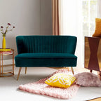 3 Piece High-Quality Velvet Fabric Living Room Set with Sturdy Legs