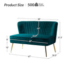 3 Piece High-Quality Velvet Fabric Living Room Set with Sturdy Legs