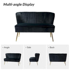 3 Piece High-Quality Velvet Fabric Living Room Set with Sturdy Legs