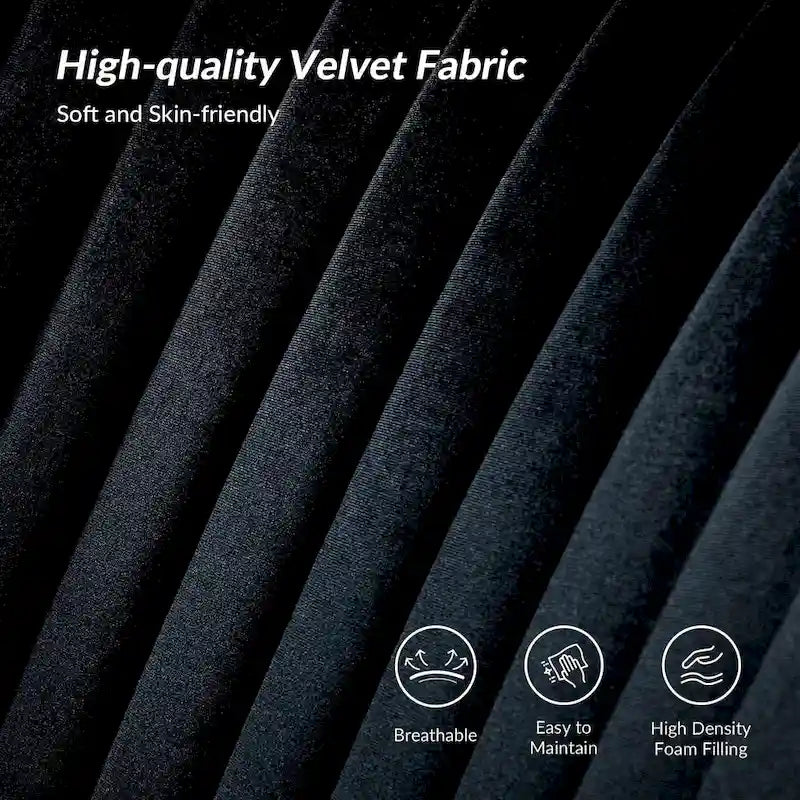 3 Piece High-Quality Velvet Fabric Living Room Set with Sturdy Legs