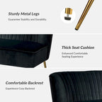3 Piece High-Quality Velvet Fabric Living Room Set with Sturdy Legs