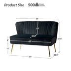 3 Piece High-Quality Velvet Fabric Living Room Set with Sturdy Legs