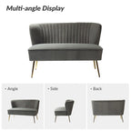 3 Piece High-Quality Velvet Fabric Living Room Set with Sturdy Legs