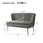 3 Piece High-Quality Velvet Fabric Living Room Set with Sturdy Legs