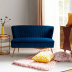 3 Piece High-Quality Velvet Fabric Living Room Set with Sturdy Legs