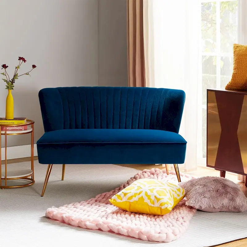 3 Piece High-Quality Velvet Fabric Living Room Set with Sturdy Legs