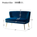 3 Piece High-Quality Velvet Fabric Living Room Set with Sturdy Legs