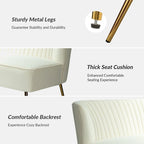 3 Piece High-Quality Velvet Fabric Living Room Set with Sturdy Legs