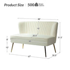 3 Piece High-Quality Velvet Fabric Living Room Set with Sturdy Legs