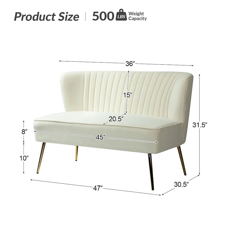 3 Piece High-Quality Velvet Fabric Living Room Set with Sturdy Legs