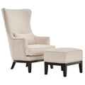 Highback Wing Lounge Chair with Footstool