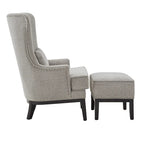 Highback Wing Lounge Chair with Footstool