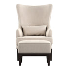 Highback Wing Lounge Chair with Footstool