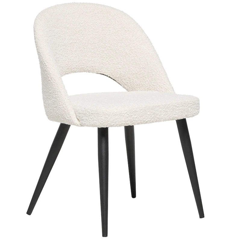 Coco Mid-Century Modern French Boucle Upholstered Dining Chair