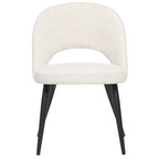 Mid-Century Modern French Boucle Upholstered Dining Chair