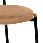 Euston Modern Dining Chair w Upholstered Velvet Seat - Wicker Back Accent Chair for Home Office Living Room & Kitchen