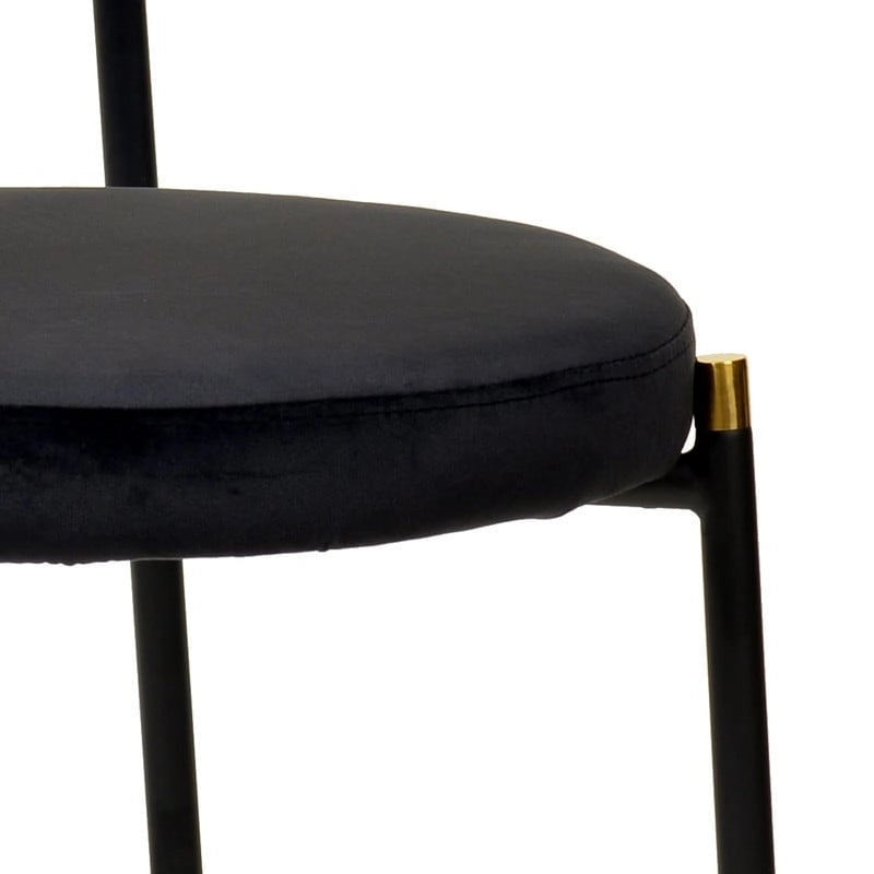 Euston Modern Dining Chair w Upholstered Velvet Seat - Wicker Back Accent Chair for Home Office Living Room & Kitchen