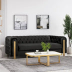 Modern Glam Tufted Velvet 3 Seater Sofa - 83.75  L x 34.50  W x 27.25  H
