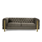 Modern Glam Tufted Velvet 3 Seater Sofa - 83.75  L x 34.50  W x 27.25  H