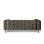 Modern Glam Tufted Velvet 3 Seater Sofa - 83.75  L x 34.50  W x 27.25  H