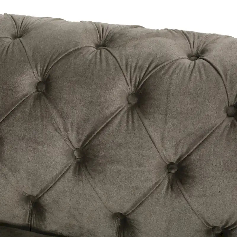 Modern Glam Tufted Velvet 3 Seater Sofa - 83.75  L x 34.50  W x 27.25  H