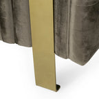 Modern Glam Tufted Velvet 3 Seater Sofa - 83.75  L x 34.50  W x 27.25  H
