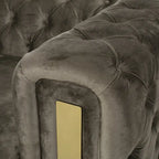 Modern Glam Tufted Velvet 3 Seater Sofa - 83.75  L x 34.50  W x 27.25  H