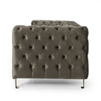 Modern Glam Tufted Velvet 3 Seater Sofa - 83.75  L x 34.50  W x 27.25  H