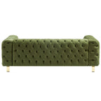 Modern Glam Tufted Velvet 3 Seater Sofa - 83.75  L x 34.50  W x 27.25  H