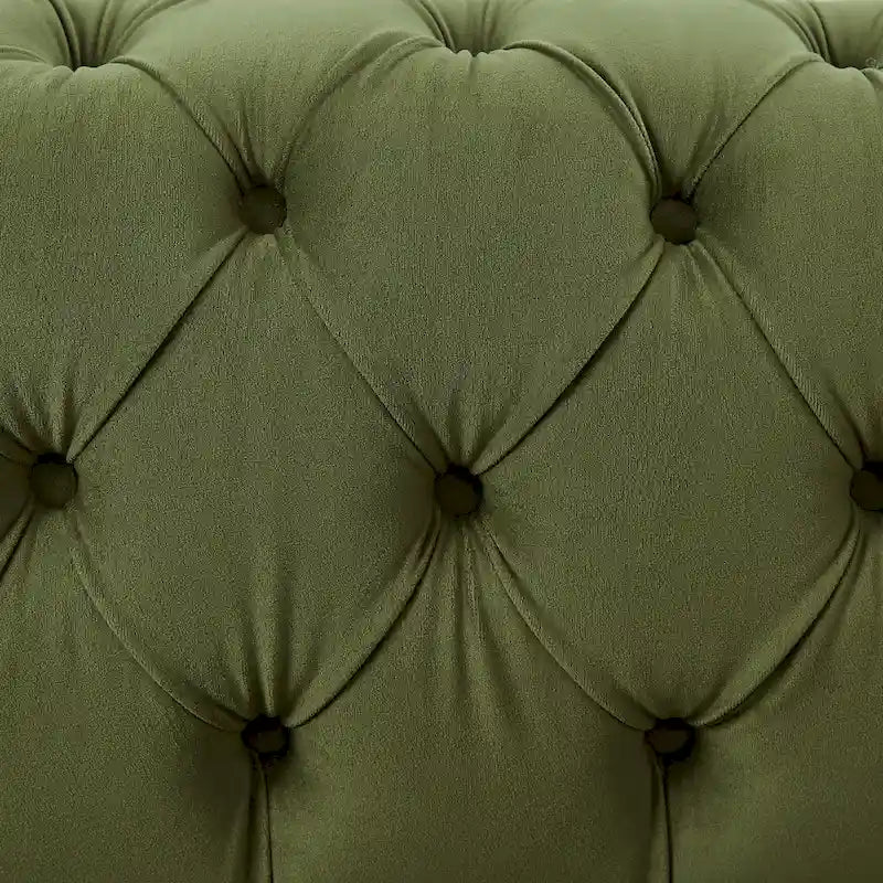 Modern Glam Tufted Velvet 3 Seater Sofa - 83.75  L x 34.50  W x 27.25  H