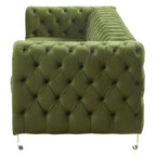 Modern Glam Tufted Velvet 3 Seater Sofa - 83.75  L x 34.50  W x 27.25  H