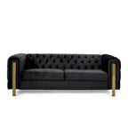 Modern Glam Tufted Velvet 3 Seater Sofa - 83.75  L x 34.50  W x 27.25  H