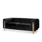 Modern Glam Tufted Velvet 3 Seater Sofa - 83.75  L x 34.50  W x 27.25  H