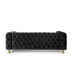 Modern Glam Tufted Velvet 3 Seater Sofa - 83.75  L x 34.50  W x 27.25  H